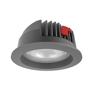 Светодиодный светильник VARTON DL-Pro круглый встраиваемый 226х96 мм 52 Вт 3000 K IP65 диаметр монтажного отверстия 200-215 мм RAL7045 серый муар